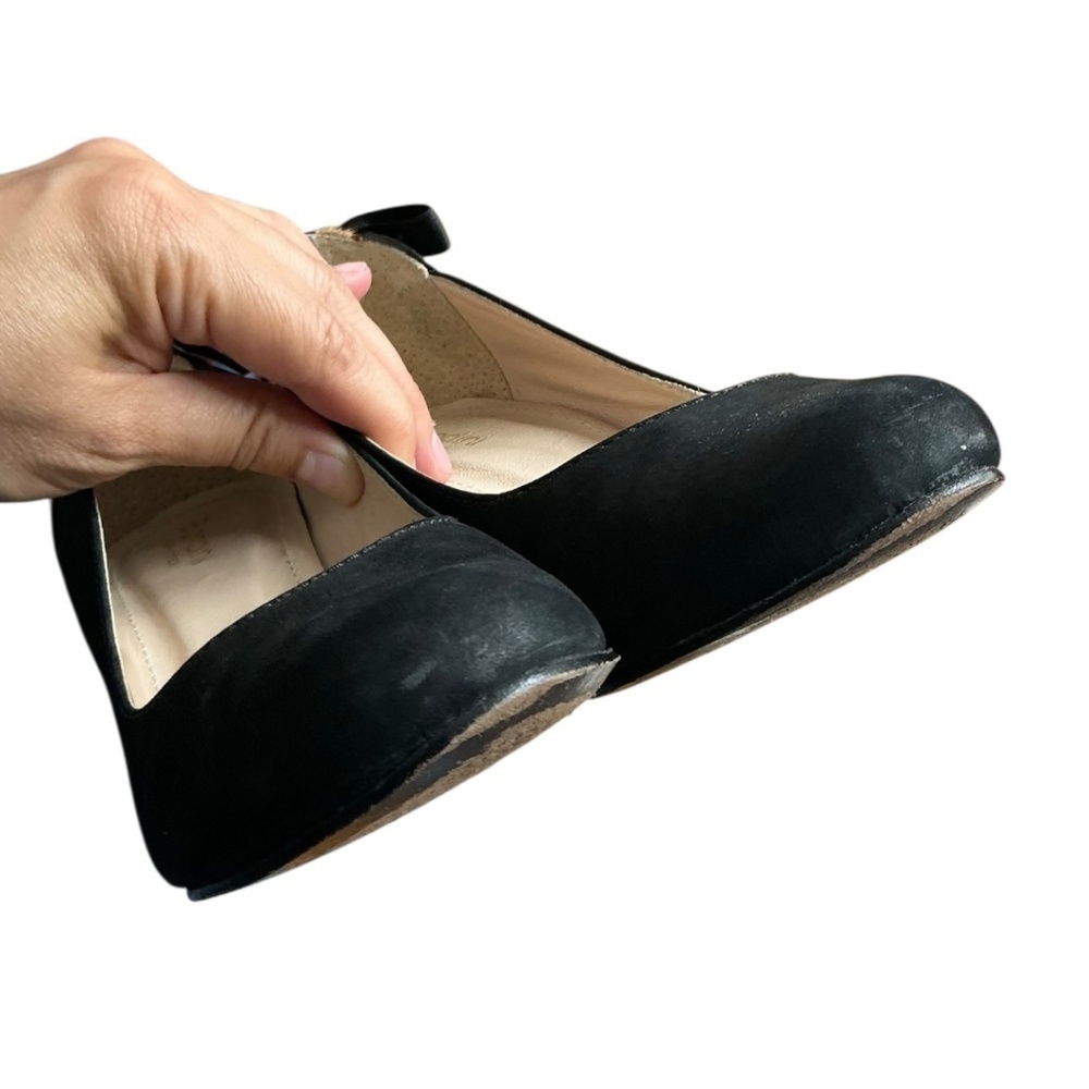 Biondini Black Leopard Calf Bow Block Heels - Picture 4 of 15